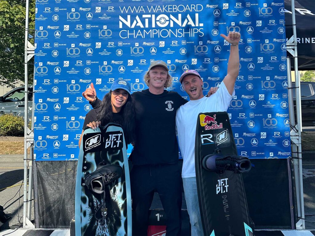 Noah Flegel, Zahra Kell and Cory Teunissen at the National Championships